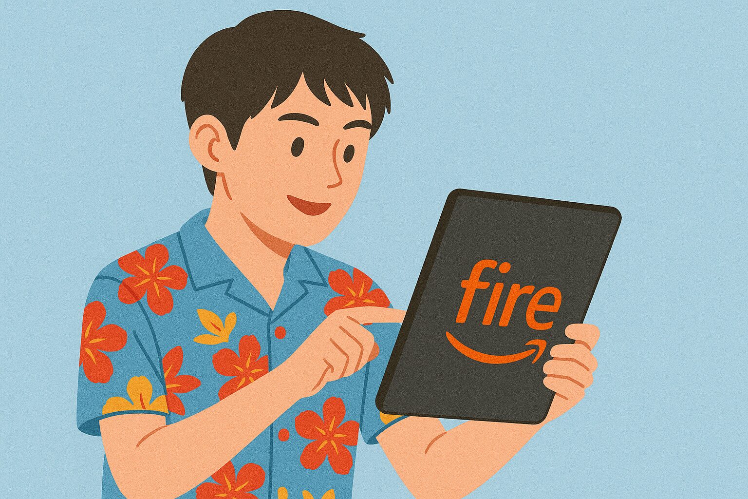 ハワイアンとタブレット